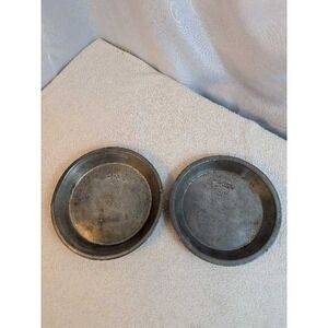 Bake King 9 Inch Pie Pan 2-Pc Lot King of Bakeware Aluminum Vintage